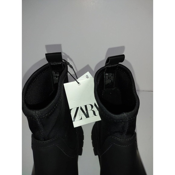 Zara Platform Ankle Rainboots Size 38 (US 7.5) UNISEX main image 4